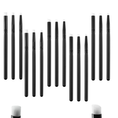 OTCRAFT Lot de 15 mini pinceaux de mélange pour peinture à l'encre - 3 types de têtes lisses - Pour le bricolage