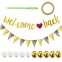 Guirlande de bienvenue à paillettes avec fanion