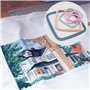 Lot de 5 cercles à broder rectangulaires carrés pour broderie au point de croix - Outil de couture pour artisanat (multicolore)