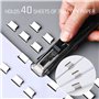2 poussoirs d'agrafeuse avec 100 clips de rechange, clips de recharge de classeur, distributeur d'agrafes, agrafeuse sans trou p