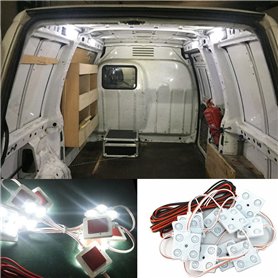 12 V 40 LED automobile Intérieur Feux de travail Kits de lampe de toit Plafonnier pour van Tunk RV Bateau Remorque