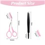 Ciseaux pour Tailler les Sourcils Pince à Epiler Ciseaux à Sourcils avec Peigne Rasoir à Sou