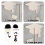 ATBUSS Lot de 58 accessoires amusants pour cabine photo de mariage - Moustache - Accessoires amusants pour anniversaire, mariage