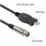 câble de microphone Cable 3 broches XLR femelle vers USB pour chant karaoké/enregistreme