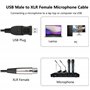 GELRHONR USB vers XLR Microphone Câble, câble de microphone Cable 3 broches XLR femelle vers USB pour chant karaoké/enregistreme