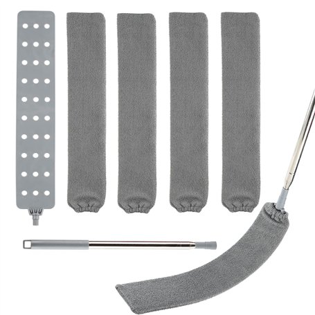 Nettoyeur de poussière rétractable avec 4 chiffons lavables