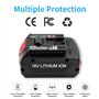 Geelink Lot de 2 batteries lithium-ion BAT609 5,0 Ah de rechange pour outils électriques sans fil Bosch Professional 18 V BAT610