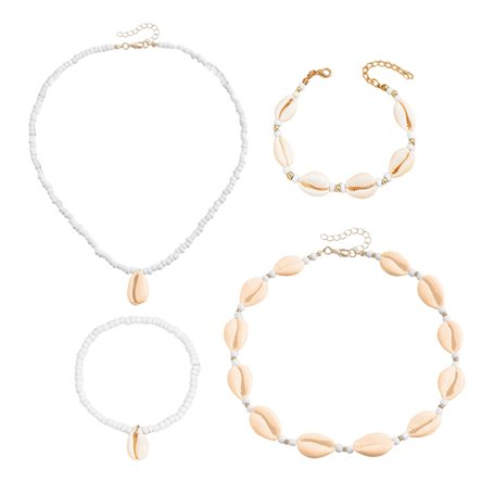 EHDWXVZM 4 pièces de bijoux en coquillages pour femmes