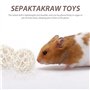 EHDWXVZM 1 Cage pour Hamster, 2 balles Takraw, nid de Jouets pour Animaux de Compagnie, Petite Grotte pour Animaux de Compagnie,