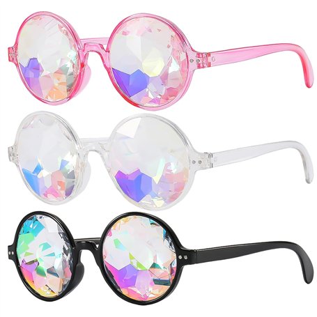 ZGDEIWGF 3 pièces verres mosaïque à facettes