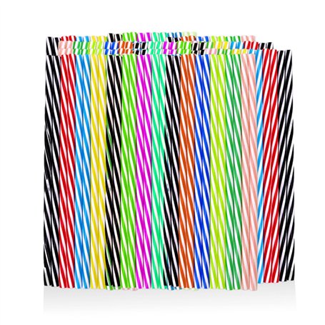 50 Pièces De Pailles Filetées Colorées