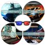 ZBHDEYG Lot de 4 lunettes TV 3D, lunettes 3D rouges et bleues, lunettes 3D pour regarder des films, lunettes 3D pour jeux d'ordi