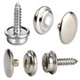 Gativs Bouton Pression à Visser 20 Pièces Snaps Fastener Vis Bouton Pression en Métal en Acier Inoxydable Vis en Métal Rivet a V
