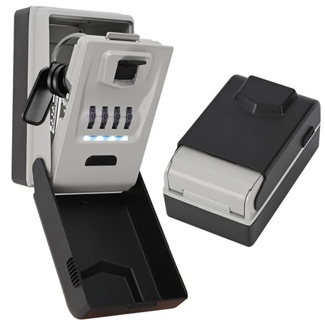 Pfloge Boîte à Clés avec Code & Éclairage – Boite A Clef Murale sécurisée en Alliage d’Aluminium