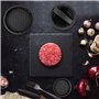 3 en 1 Presse à Hamburger Professionnel avec 100 Papiers Graissés Antiadhésifs ABS Poignée Kit de Mou