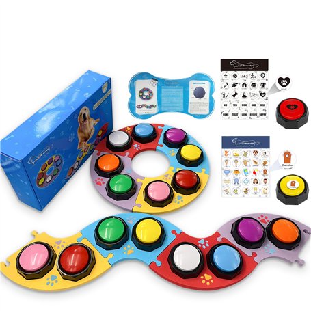 MMGGAISH 8 Boutons de Communication pour Chien colorés