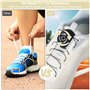 DELAESI Lot de 4 paires de lacets sans nouage - Fermeture rapide - Lacets sans nouage - Lacets élastiques automatiques pour enfa