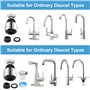 2 Pièces Aérateur de Robinet 360° Pivotant Embout Robinet Cuisine Mousseur Robinets Économie D'eau 2 Modes de Pulvérisation Prol