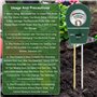 DELAESI Ph Metre Testeur Humidité Plante 3 en 1Testeur Ph Sol Testeur de Ph Testeur D'humidité pour Mesurer l'humidité la Fertil