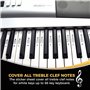 Autocollants Piano Pour Touches De Clavier 49/61/ 76/88 – Transparents Et Amovibles