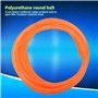 Courroie de Transmission en PU Hautes Performances, Courroie Ronde en Polyuréthane pour Transmission, Couleur Orange (8mm*5m)