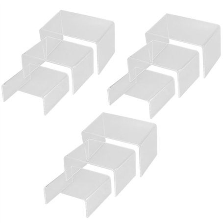 Lot de 10 présentoirs en acrylique transparent pour bijoux - Présentoir en acrylique - Support d'étagère pour présentoir à bijou