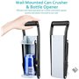 Presse Canette, 16 oz Compacteur de Boîtes/Canettes/Bouteille Montage Mural avec Décapsuleur et Poignée Confortable Broyeur de C
