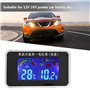 Jauge de Température d’Eau à LED,Fydun Jauge de Température de l'eau Thermomètre à Eau Capteur de Voiture LCD Écran Voltmètre Co