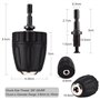 0.8-10mm 3/8"-24UNF Mandrin Porte Foret sans Clé avec Porte Douille Hexagonale 1/4" Accessoires pour Perceuse