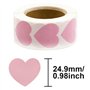 Lot de 500 autocollants en forme de cœur colorés de 25 mm - Étiquettes autocollantes en forme de cœur pour le codage - Autocolla