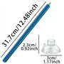 Lot de 2 diffuseurs de bulles de 30 cm pour tubes à oxygène, 2 paquets de pierres à air, diffuseurs de bulles pour aquarium, pom