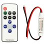 LITAELEK Régulateur de bande LED avec télécommande sans fil RF 5-24V 5A mini contrôleur de gradateur de LED Strip pour 2 broches