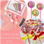 UGBO Batonnet Pop Cake Baton Sucette Pop Cake Sac de Bonbons 100 Batonnet Popcake avec 100 Petit Sachet Bonbon Transparent et 10