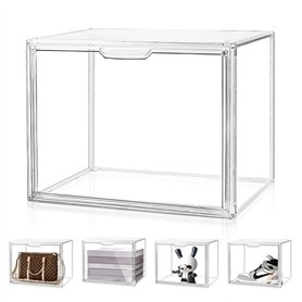 XiYee Vitrine, Boîte de Rangement Empilable et Amovible, Vitrine en Transparent avec Porte Magnétique,pour Objets de Collection, XiYee Vitrine