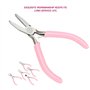 Ensemble de pinces pour le travail manuel, mini pinces en métal rose Kit de 4 po Outil de création de bijoux artisanaux, y compr