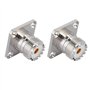 Topiky 2PCS UHF Femelle SO239 Jack 4 Trous Socket Panel Châssis Montage RF Coaxial Adaptateur Coaxial Connecteur