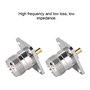 Topiky 2PCS UHF Femelle SO239 Jack 4 Trous Socket Panel Châssis Montage RF Coaxial Adaptateur Coaxial Connecteur