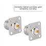 Topiky 2PCS UHF Femelle SO239 Jack 4 Trous Socket Panel Châssis Montage RF Coaxial Adaptateur Coaxial Connecteur