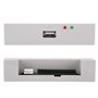 Ausla Lecteur de disquette USB, FDD-UDD U144 External USB 3.5" 1.44MB Flash Drive, Emulateur Plug & Play, Blanc Gris