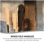 DOITOOL 10pcs manche en bois pour lime avec trou intérieur de 4.8mm meilleur contrôle et prise en main confortable