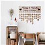 NUOBESTY famille et amis rappel anniversaire calendrier bricolage Tenture murale calendrier en bois plaque pour cadeau d'anniver
