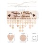 NUOBESTY famille et amis rappel anniversaire calendrier bricolage Tenture murale calendrier en bois plaque pour cadeau d'anniver