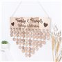 NUOBESTY famille et amis rappel anniversaire calendrier bricolage Tenture murale calendrier en bois plaque pour cadeau d'anniver