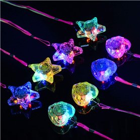 Toyvian Lot de 8 colliers lumineux en forme de cœur à LED clignotants