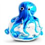 EUSTUMA Figurine Pieuvre en Verre soufflé à la Main, Ornement Animal Marin pour Aquarium, Collection d'animaux Marins pour Cadea