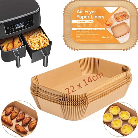 Leylve 125 Pièces Papier Sulfurisé pour Friteuse à Air