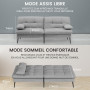 COMHOMA Canapé-lit avec Fonction de Couchage - Housse futon Convertible - Canapé d'angle - Canapé d'invité 3 Places - avec Dossi