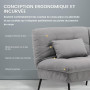 COMHOMA Canapé-lit avec Fonction de Couchage - Housse futon Convertible - Canapé d'angle - Canapé d'invité 3 Places - avec Dossi