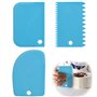 WOLMIK Lot de 3 spatules à gâteau en plastique pour pâte à pâtisserie