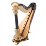 Modèle de harpe miniature 4in, Mini modèle d'instrument de harpe en bois avec boîte- pour étagère de bureau à la maison idée de